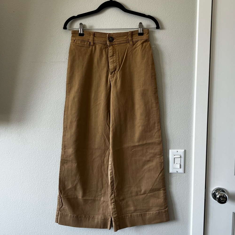 h&m wide leg crop chino pants